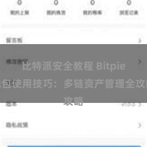 比特派安全教程 Bitpie钱包使用技巧：多链资产管理全攻略