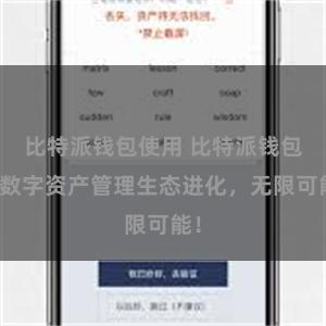 比特派钱包使用 比特派钱包：数字资产管理生态进化，无限可能！