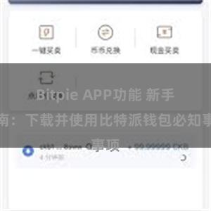 Bitpie APP功能 新手指南：下载并使用比特派钱包必知事项