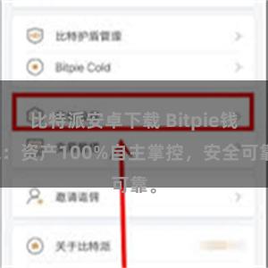 比特派安卓下载 Bitpie钱包：资产100%自主掌控，安全可靠。