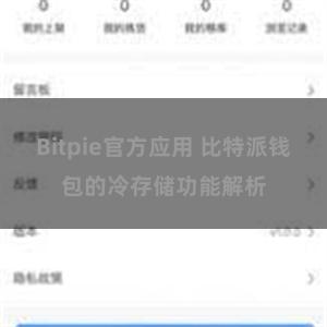 Bitpie官方应用 比特派钱包的冷存储功能解析