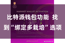 比特派钱包功能  找到“绑定多栽培”选项