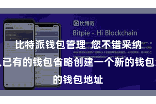 比特派钱包管理  您不错采纳导入已有的钱包省略创建一个新的钱包地址